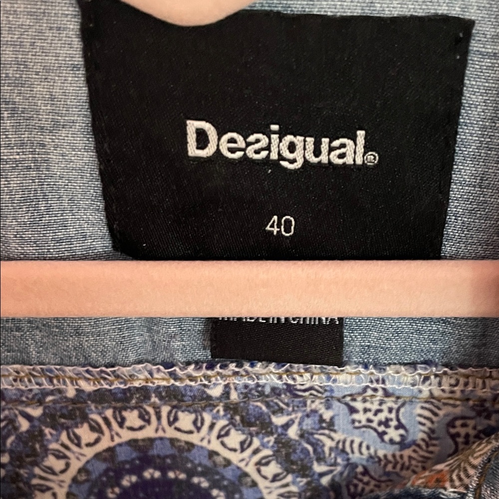 🩵✨ DESIGUAL Patchwork Jacket NWOT Size 40 - Picture 3 of 15